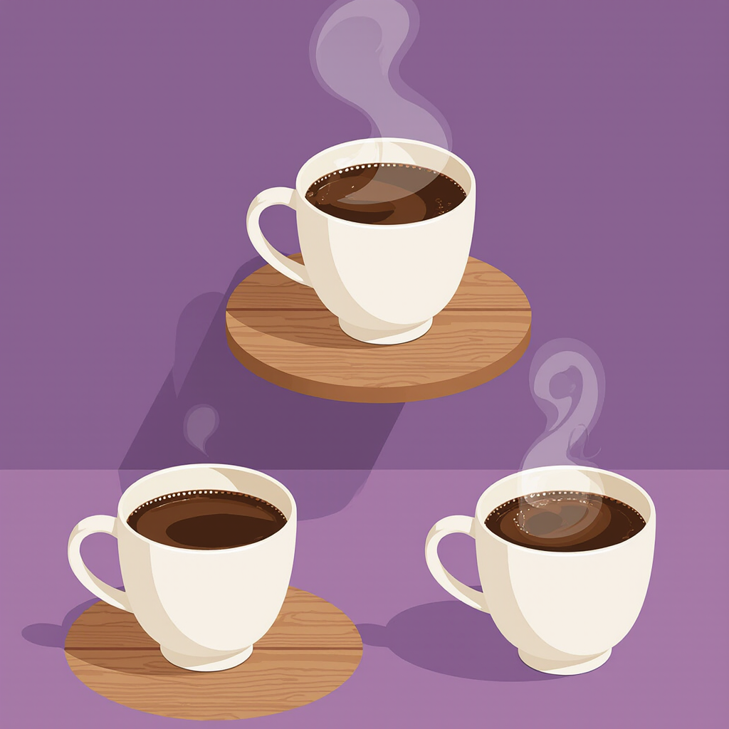 three small cuban coffee cups