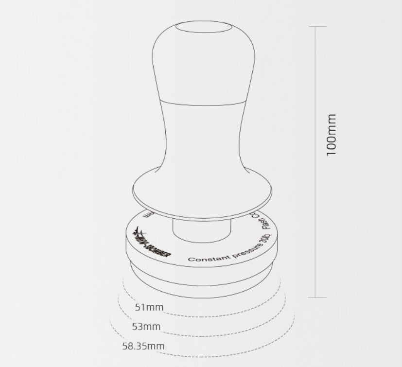 Flashing Hengli Tamper Italian Coffee Tamper Suit
