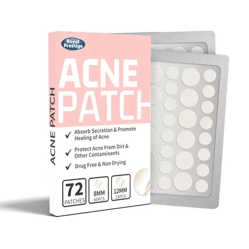 72-720 Pcs Invisible Acne Patches – Hydrocolloid Pimple Stickers for Fast Healing, Spot Concealer & Scar Repair, Waterproof & Anti-Blemish Care