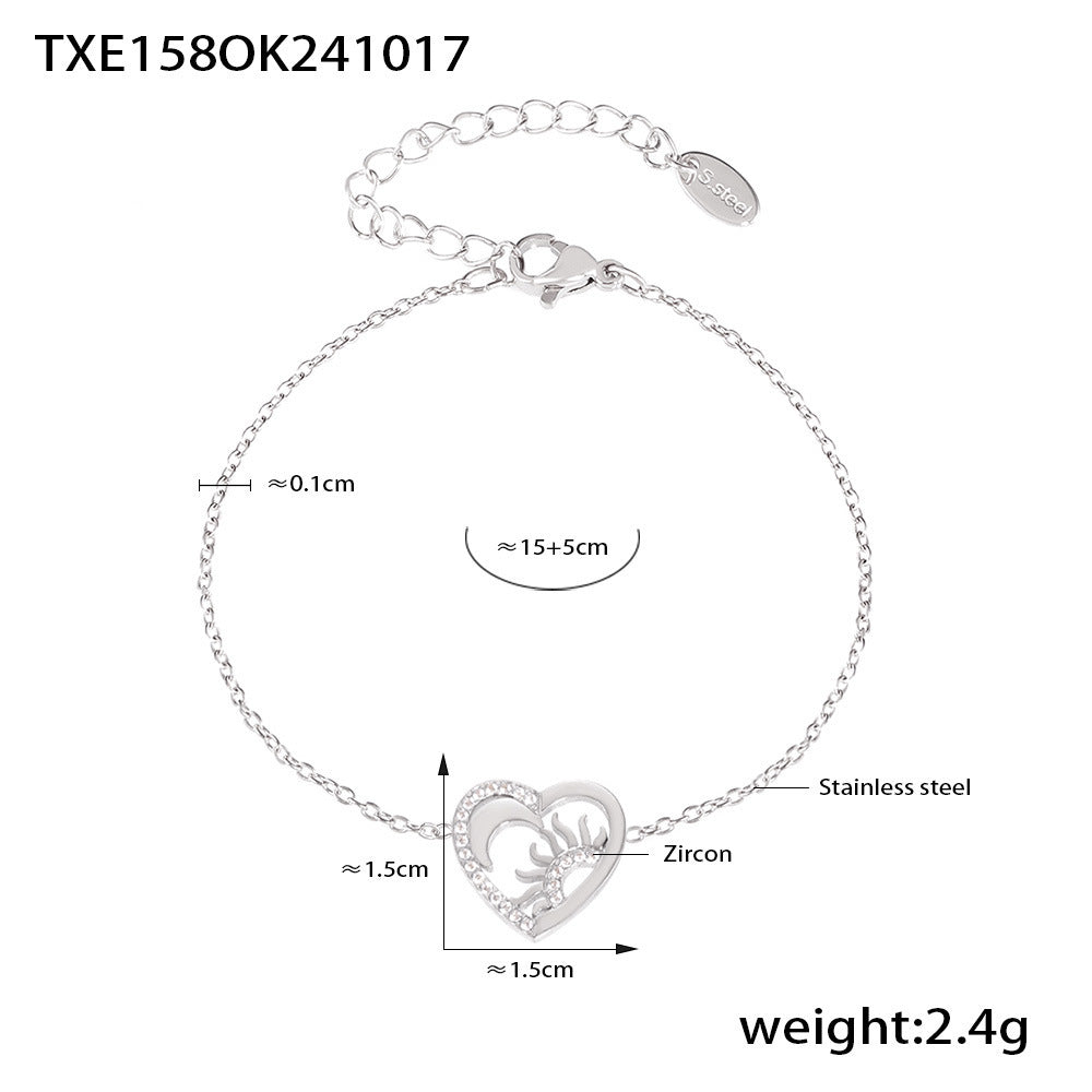Sun Goddess™ Zircon-Inlaid Pendant Necklace & Bracelet Set