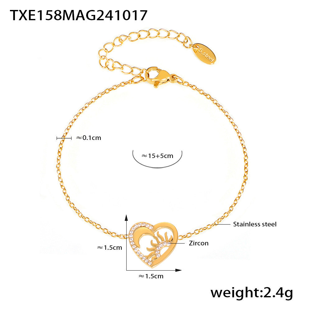 Sun Goddess™ Zircon-Inlaid Pendant Necklace & Bracelet Set