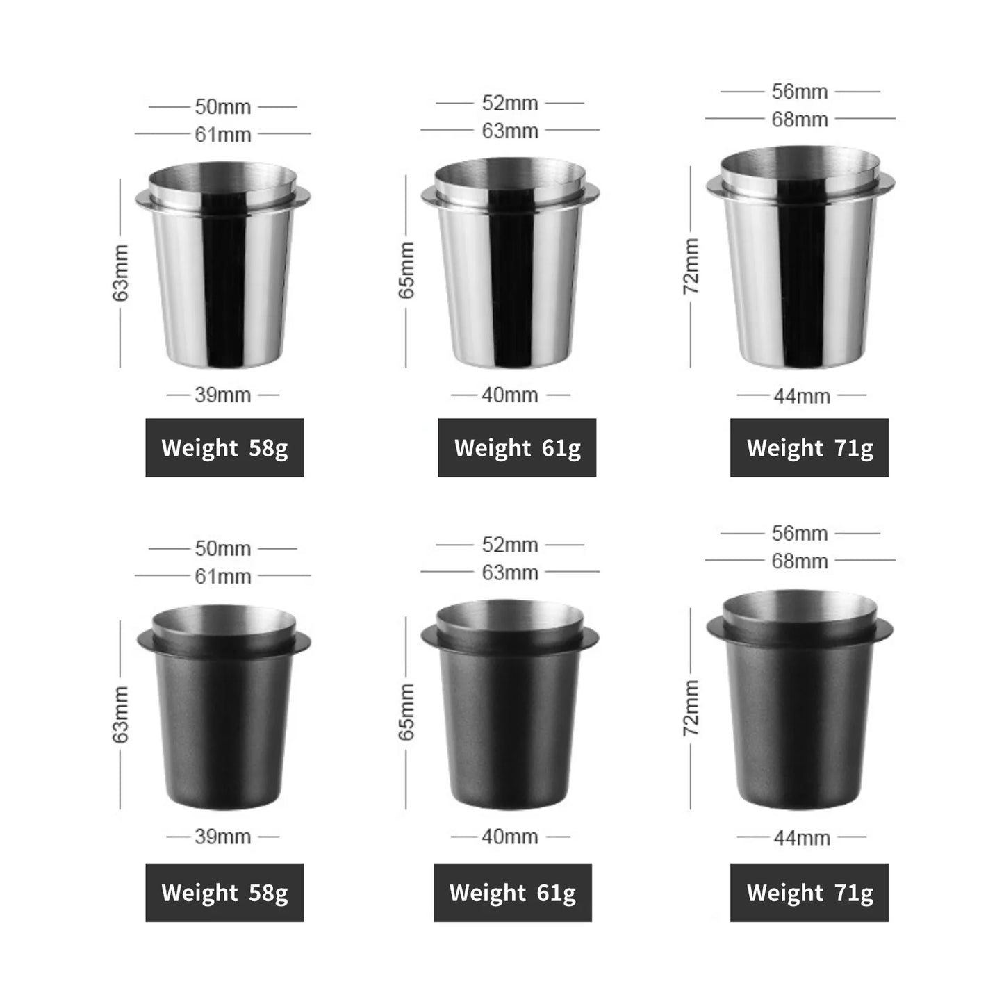 Premium Stainless Steel Coffee Dosing Cup