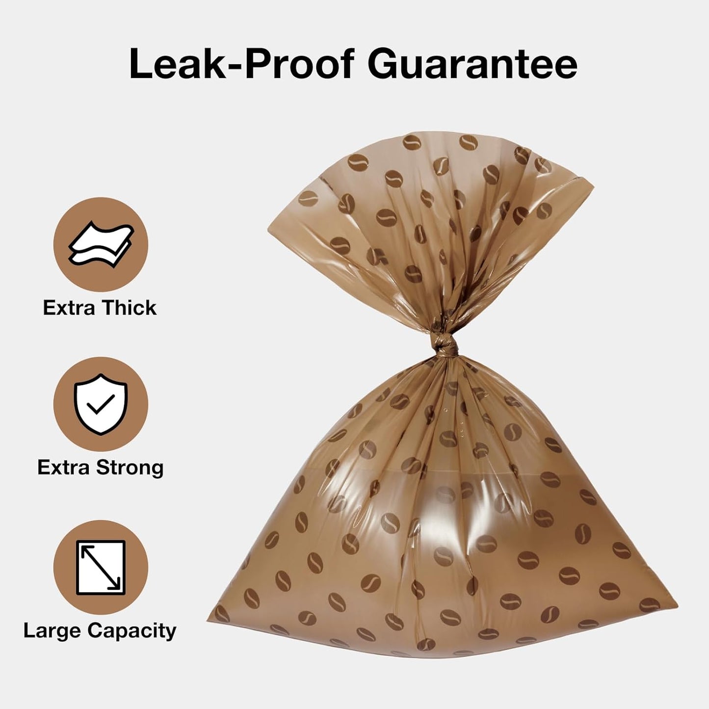 Coffee-Scented Dog Waste Bag Dispenser – Leak-Proof, Extra-Thick Bags with 1 Holder & 105 Count (7 Refill Rolls) for Dogs & Cats