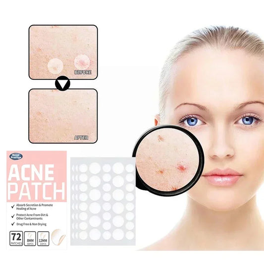 72-720 Pcs Invisible Acne Patches – Hydrocolloid Pimple Stickers for Fast Healing, Spot Concealer & Scar Repair, Waterproof & Anti-Blemish Care