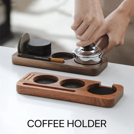 Elegant Wood Coffee Tamper Station