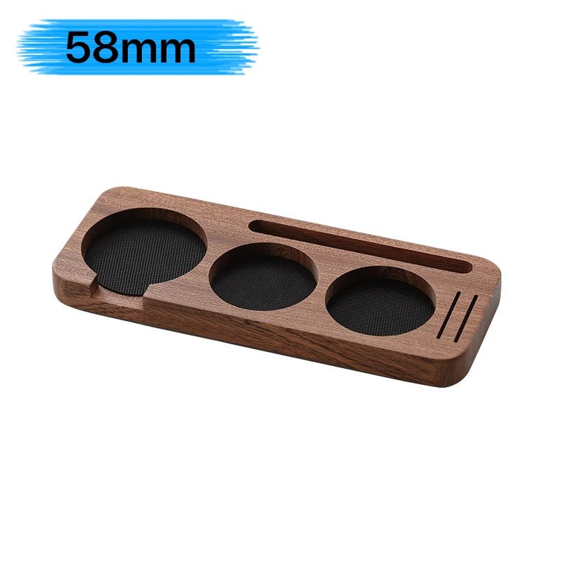 Elegant Wood Coffee Tamper Station
