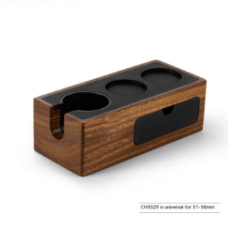 Pro Coffee Tamper Kit – Adjustable Pressure, Walnut Handle, Storage Bracket