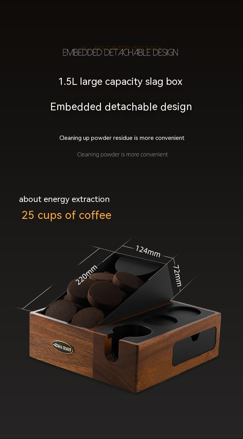 Pro Coffee Tamper Kit – Adjustable Pressure, Walnut Handle, Storage Bracket