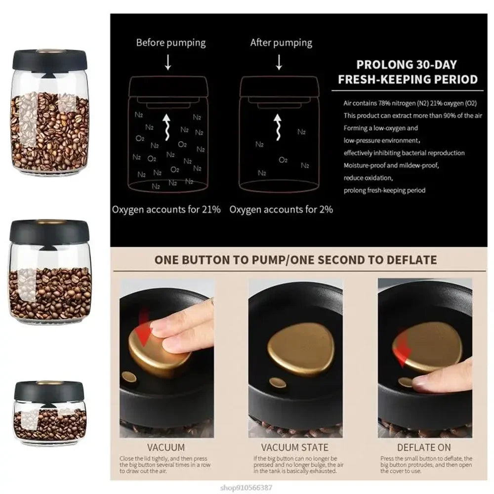 Airtight Coffee Bean & Food Storage Jar