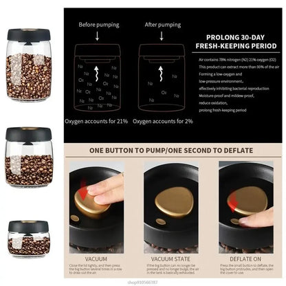 Airtight Coffee Bean & Food Storage Jar