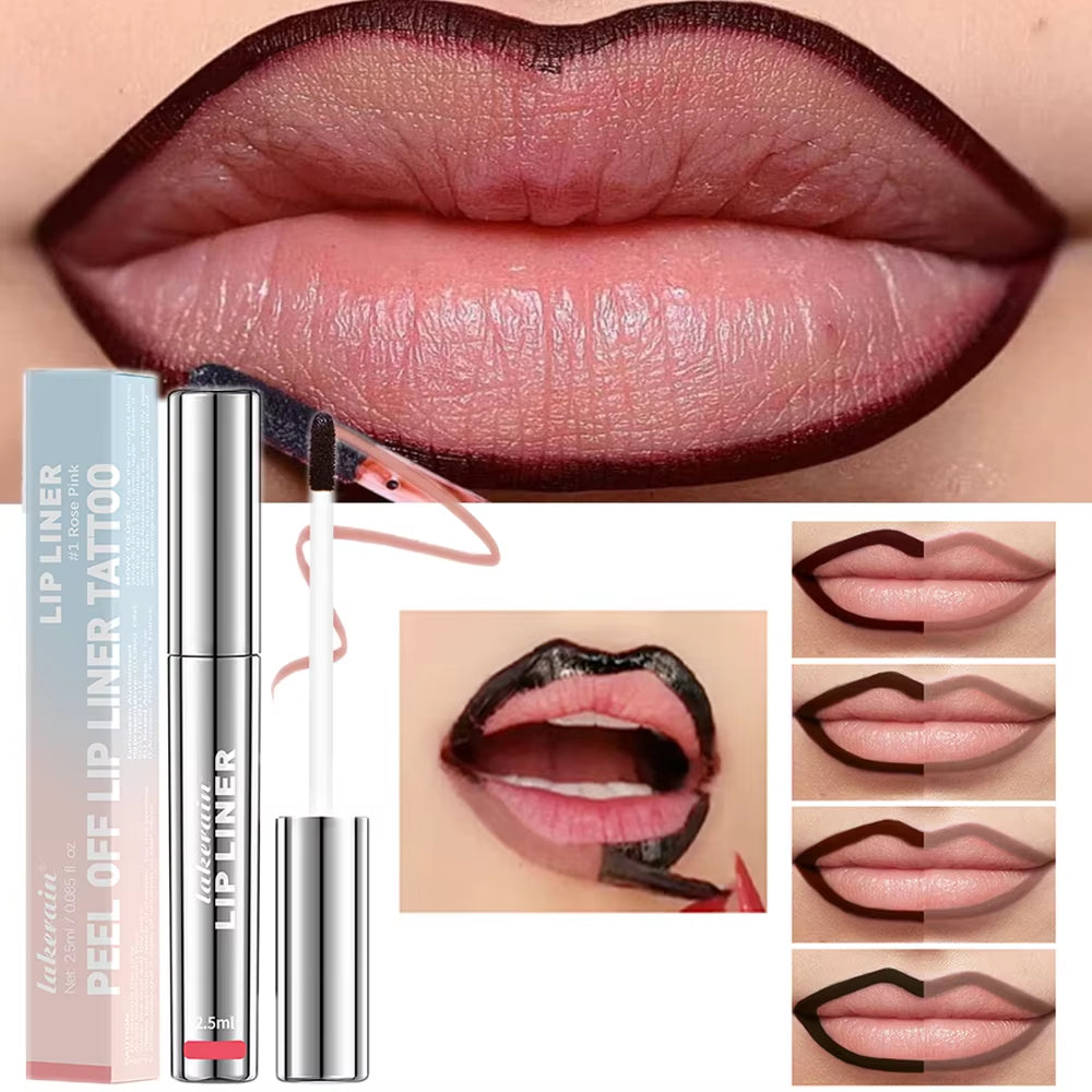 Luxury Matte Waterproof Lip Tint – Long-Lasting Peel-Off Tattoo Lip Liner & Stain