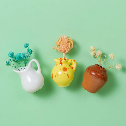 Mini Ceramic Vase Refrigerator Magnets