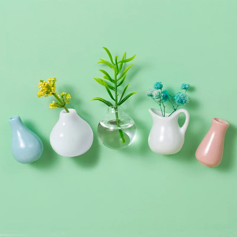 Mini Ceramic Vase Refrigerator Magnets