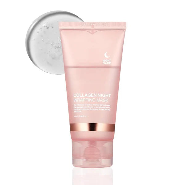 Face Night Mask Collagen Wrapping Mask Natural Ingredients Firming Elasticity & Hydration Anti-Wrinkle for Skin Care