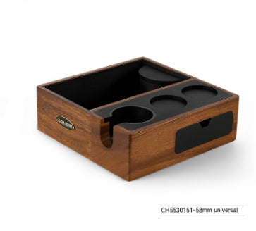 Pro Coffee Tamper Kit – Adjustable Pressure, Walnut Handle, Storage Bracket