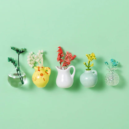 Mini Ceramic Vase Refrigerator Magnets