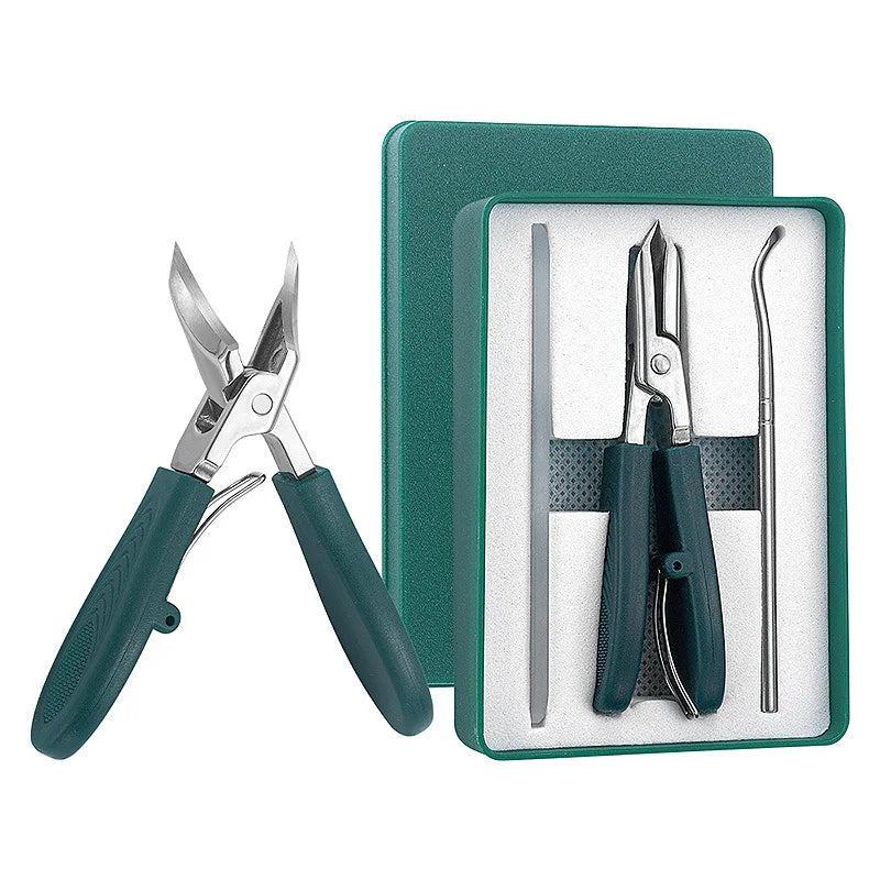 Anti-Splash 25° Slant Edge Nail Clipper Set – High-End Oblique Toenail Trimmers & Precision Tools for Ingrown Nail Care