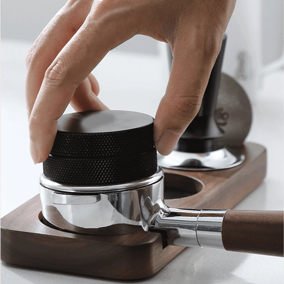 Elegant Wood Coffee Tamper Station