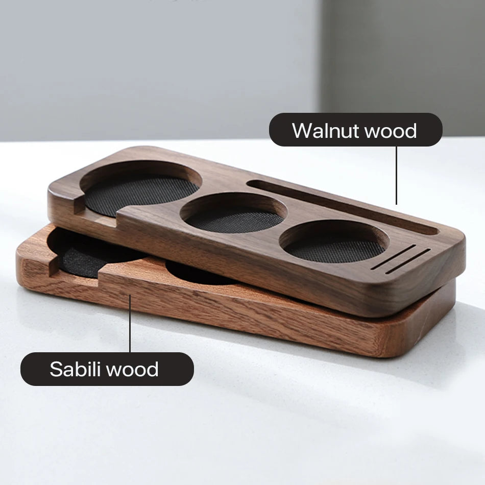 Elegant Wood Coffee Tamper Station