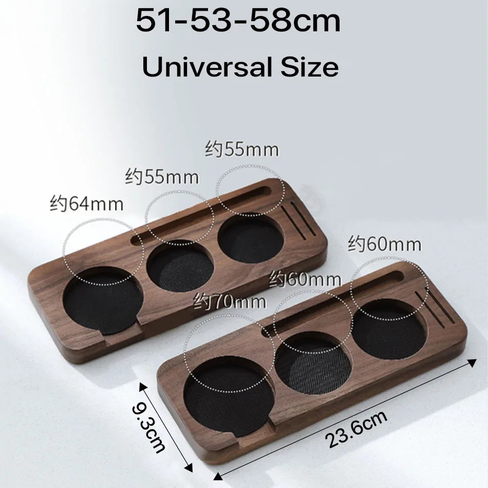 Elegant Wood Coffee Tamper Station