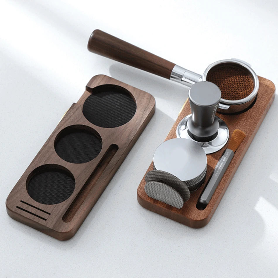 Elegant Wood Coffee Tamper Station