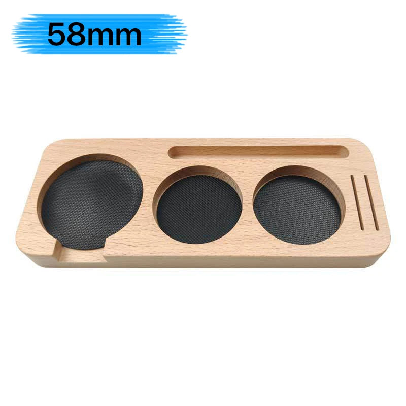 Elegant Wood Coffee Tamper Station