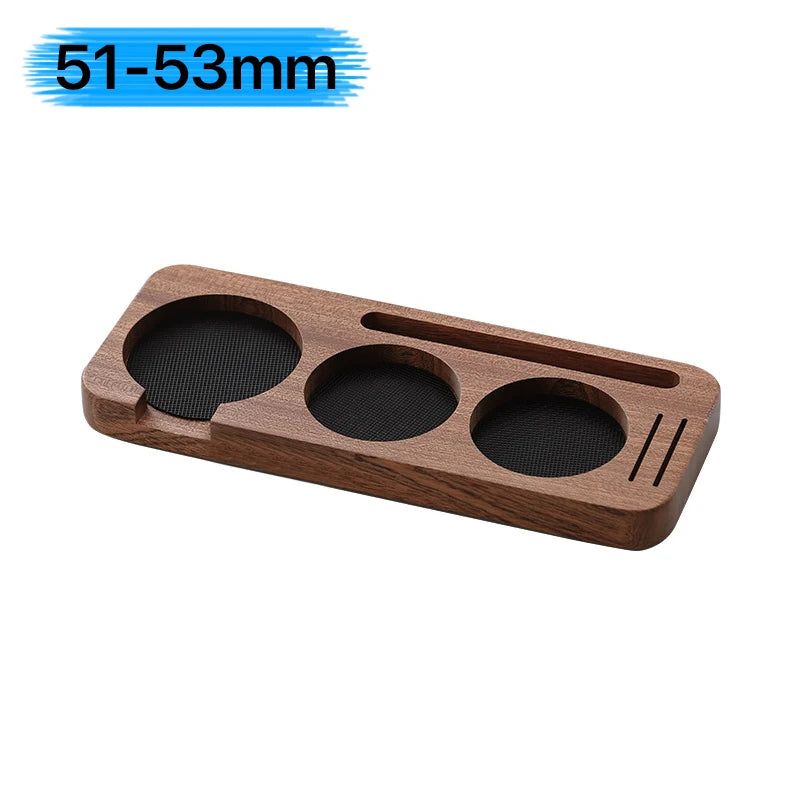 Elegant Wood Coffee Tamper Station