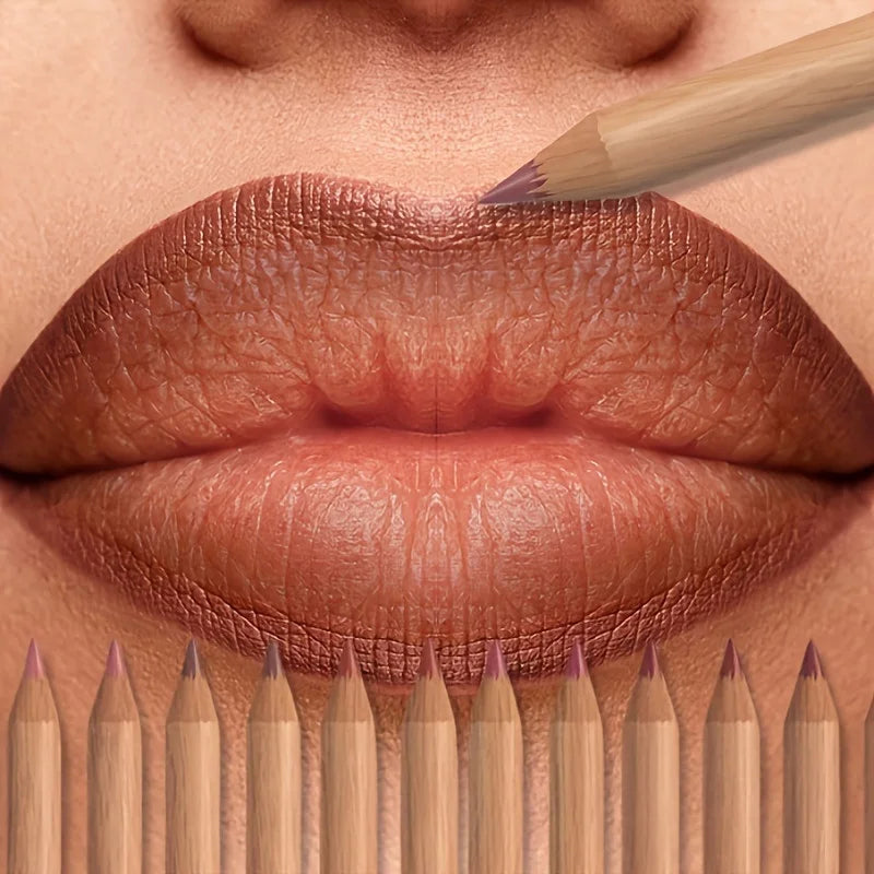 6-Piece Velvet Matte Lip Liner Collection – Long-Lasting Precision Pencils in Berry, Brown & Pink