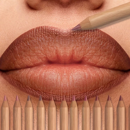 6-Piece Velvet Matte Lip Liner Collection – Long-Lasting Precision Pencils in Berry, Brown & Pink