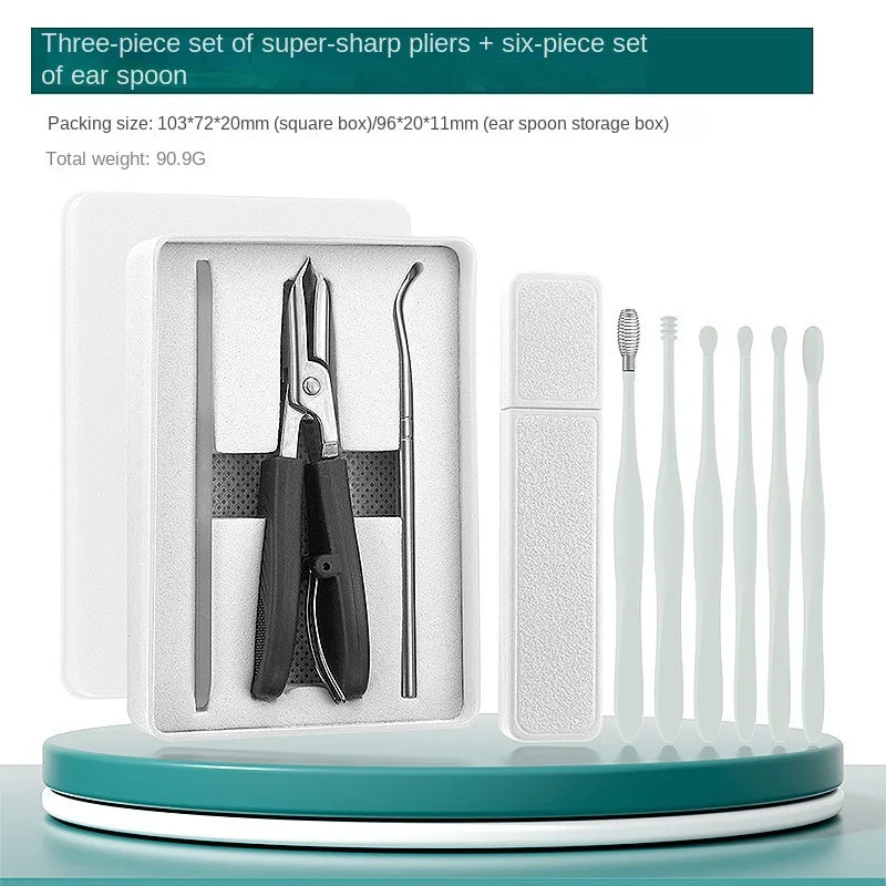 Anti-Splash 25° Slant Edge Nail Clipper Set – High-End Oblique Toenail Trimmers & Precision Tools for Ingrown Nail Care