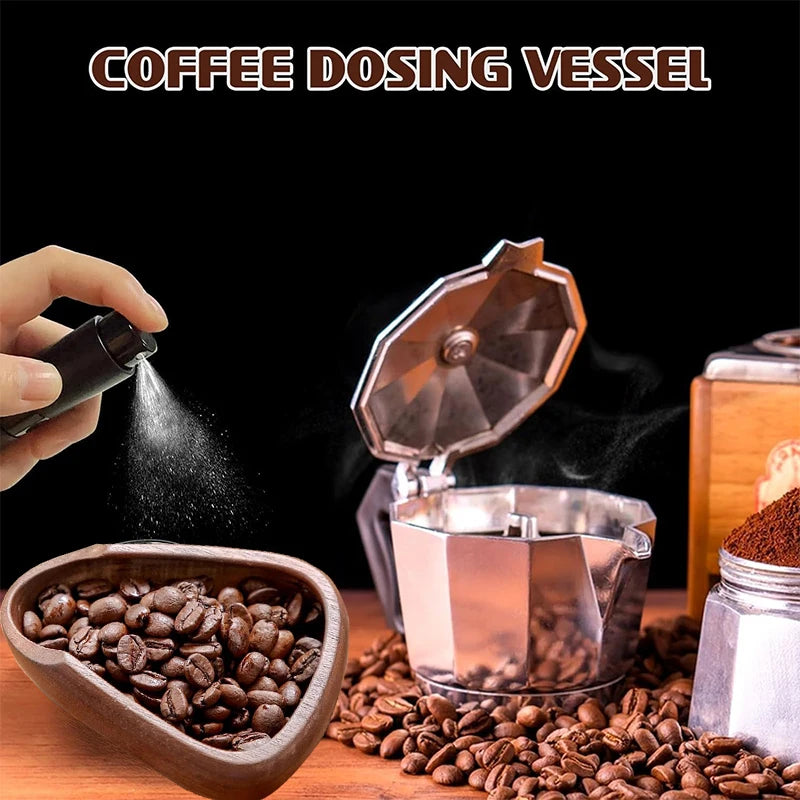 WoodCraft Coffee Bean Dosing Cup & Light Spray Bottle Set