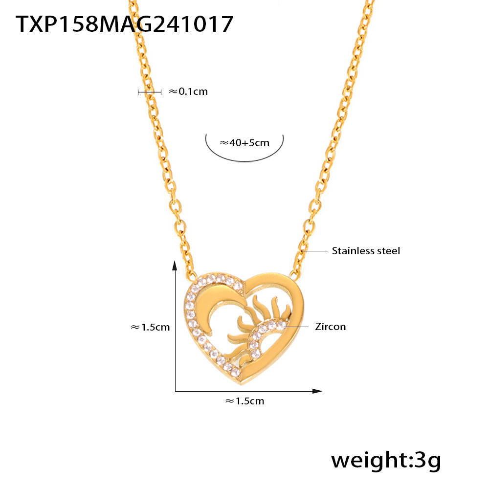 Sun Goddess™ Zircon-Inlaid Pendant Necklace & Bracelet Set
