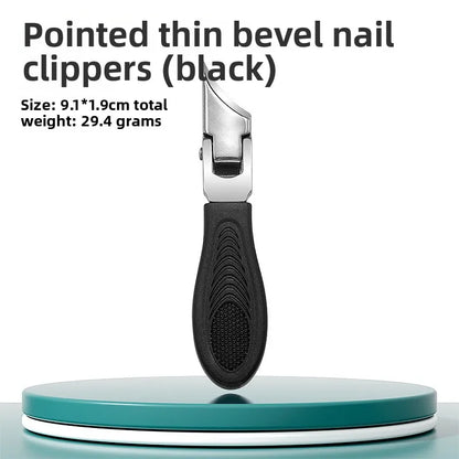 Anti-Splash 25° Slant Edge Nail Clipper Set – High-End Oblique Toenail Trimmers & Precision Tools for Ingrown Nail Care