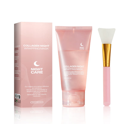 Face Night Mask Collagen Wrapping Mask Natural Ingredients Firming Elasticity & Hydration Anti-Wrinkle for Skin Care