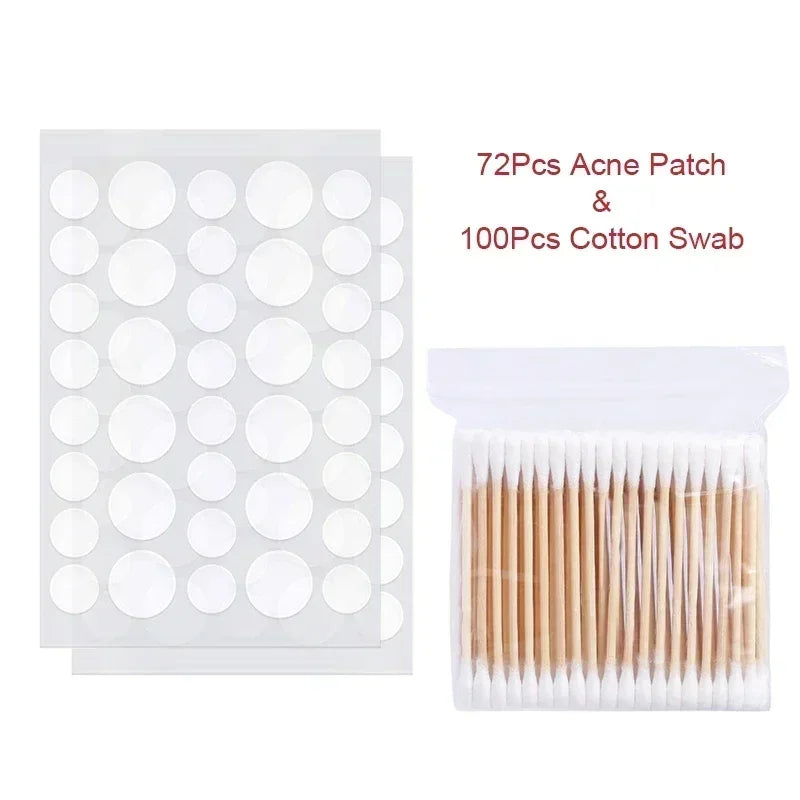 72-720 Pcs Invisible Acne Patches – Hydrocolloid Pimple Stickers for Fast Healing, Spot Concealer & Scar Repair, Waterproof & Anti-Blemish Care