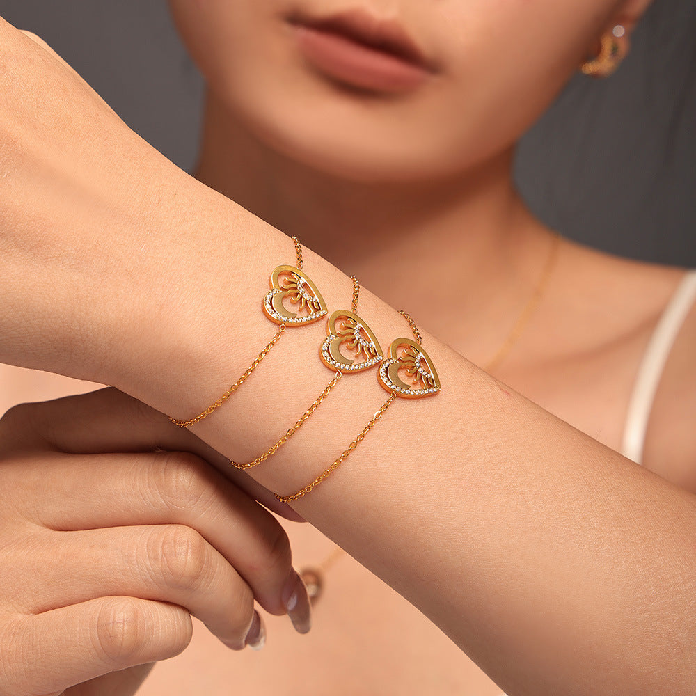Sun Goddess™ Zircon-Inlaid Pendant Necklace & Bracelet Set