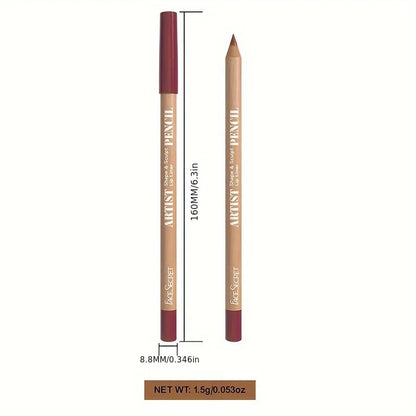 6-Piece Velvet Matte Lip Liner Collection – Long-Lasting Precision Pencils in Berry, Brown & Pink