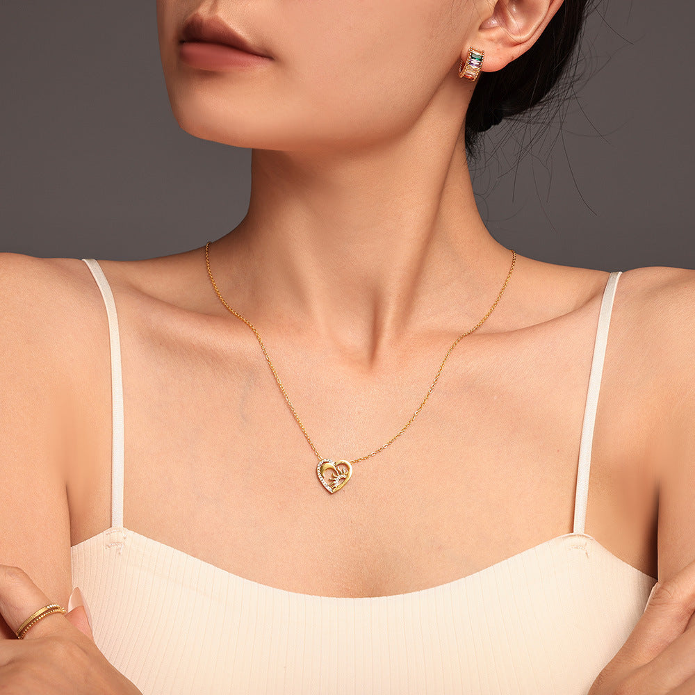 Sun Goddess™ Zircon-Inlaid Pendant Necklace & Bracelet Set