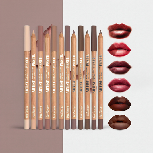 6-Piece Velvet Matte Lip Liner Collection – Long-Lasting Precision Pencils in Berry, Brown & Pink